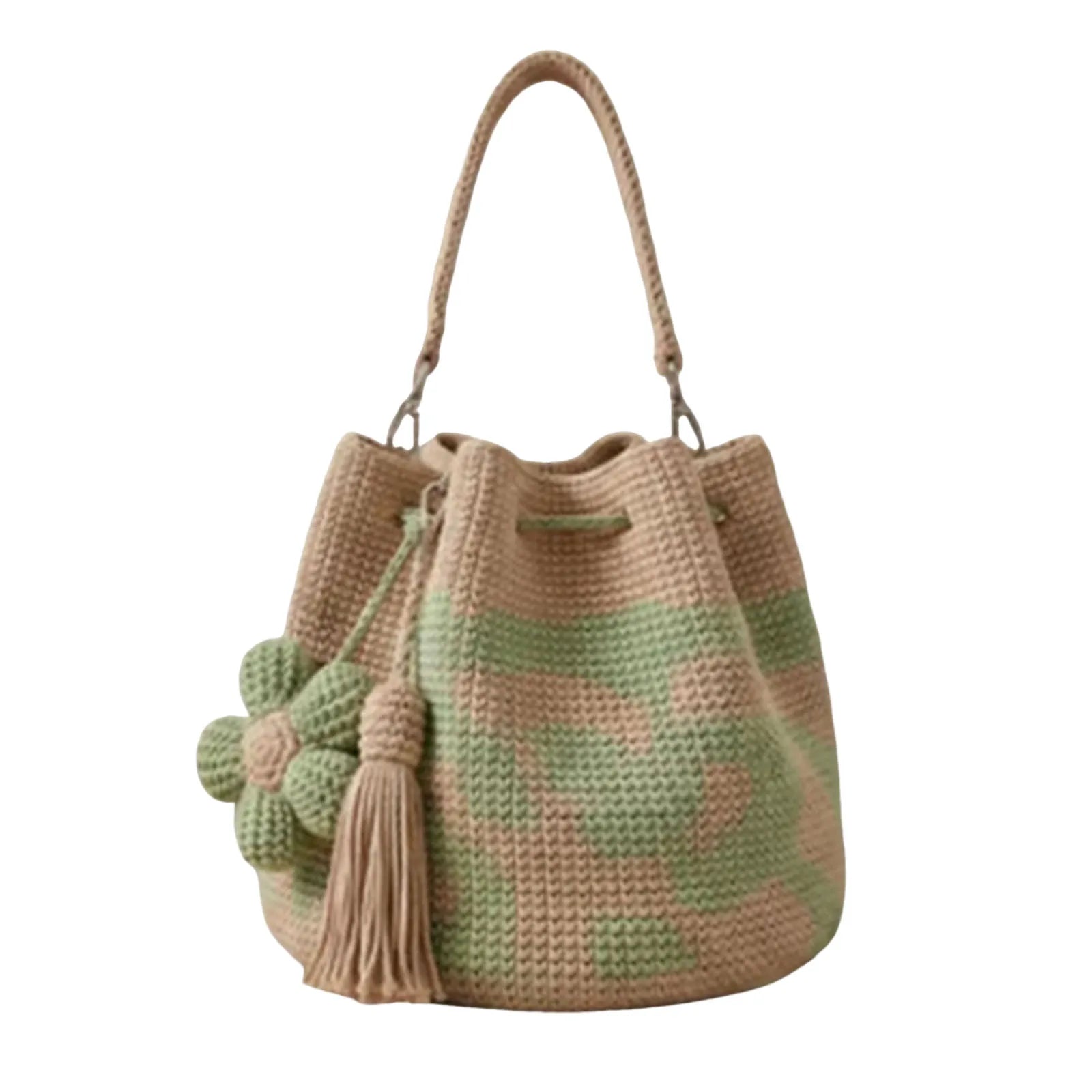 Crochet Flower Tote Bag – Handmade Boho Beach Bag