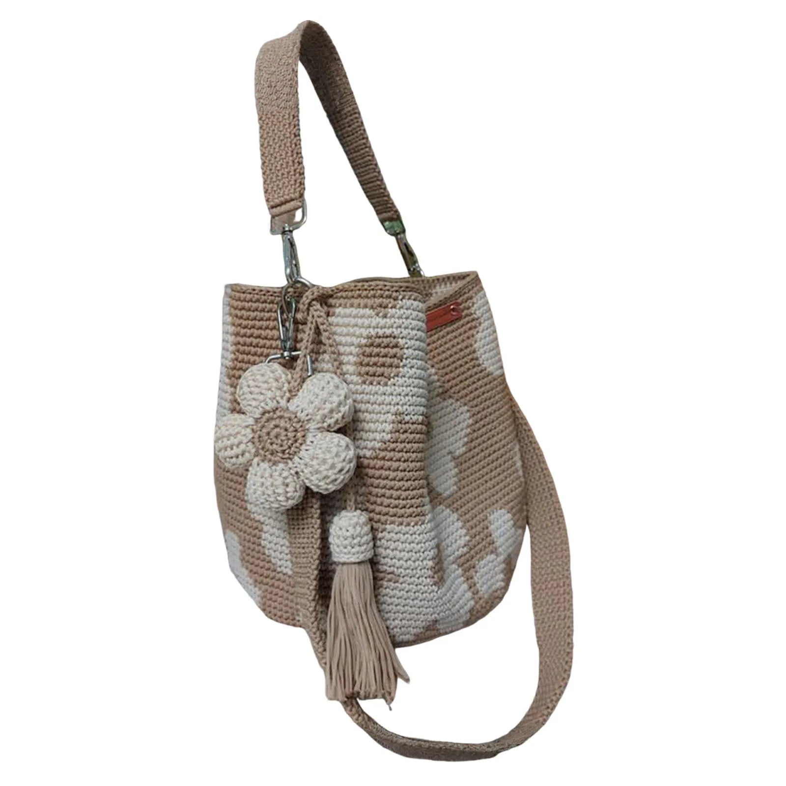Crochet Flower Tote Bag – Handmade Boho Beach Bag