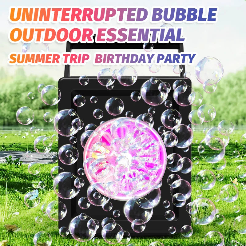 Bubble Blower Machine Black Color Outdoor Play – NexaBaba