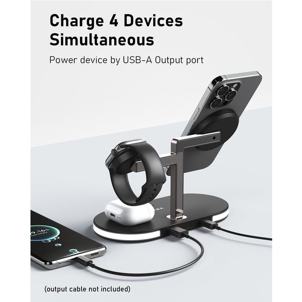 4-in-1 Wireless Charging Station - Fast Charge for Phone, Watch & Earbuds