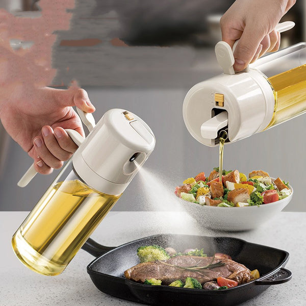 2-in-1 Oil Sprayer Bottle for Cooking - Olive Oil Mister & Dispenser