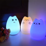 Cat Silhouette LED Night Light - Color Changing Decor