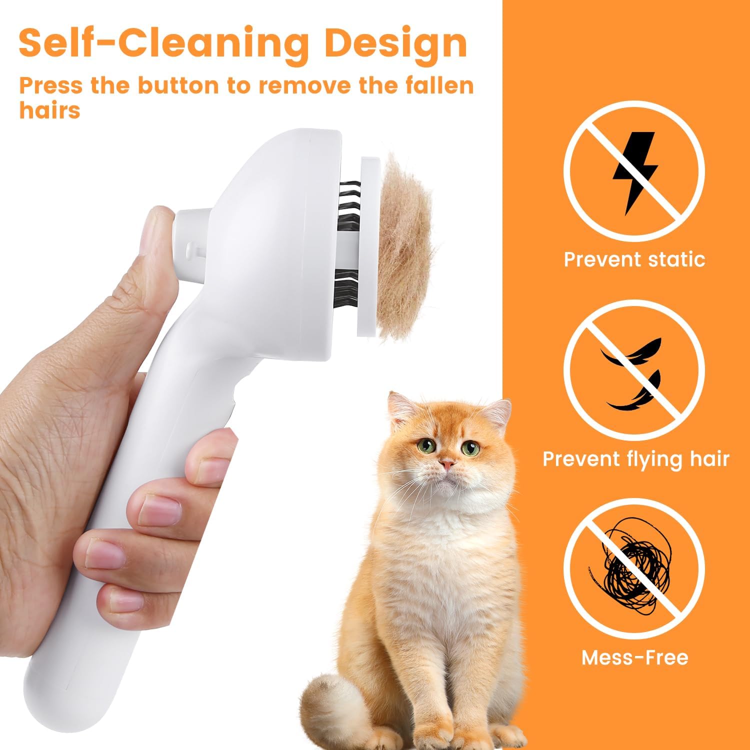 Cat Steam Brush – 3-in-1 Pet Grooming Brush for Cats & Dogs – photo 6